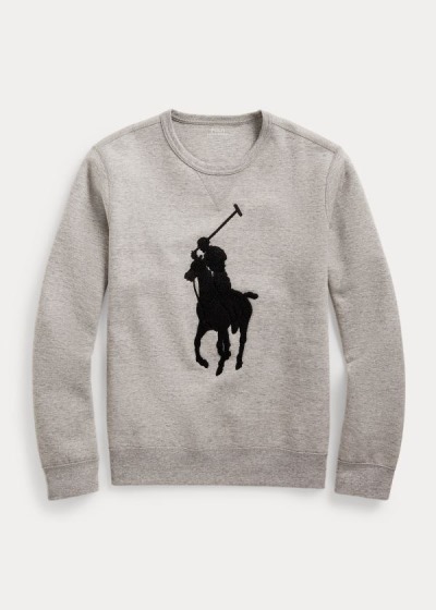 Sudaderas Polo Ralph Lauren Hombre Grises - Big Pony - KQCAT6245